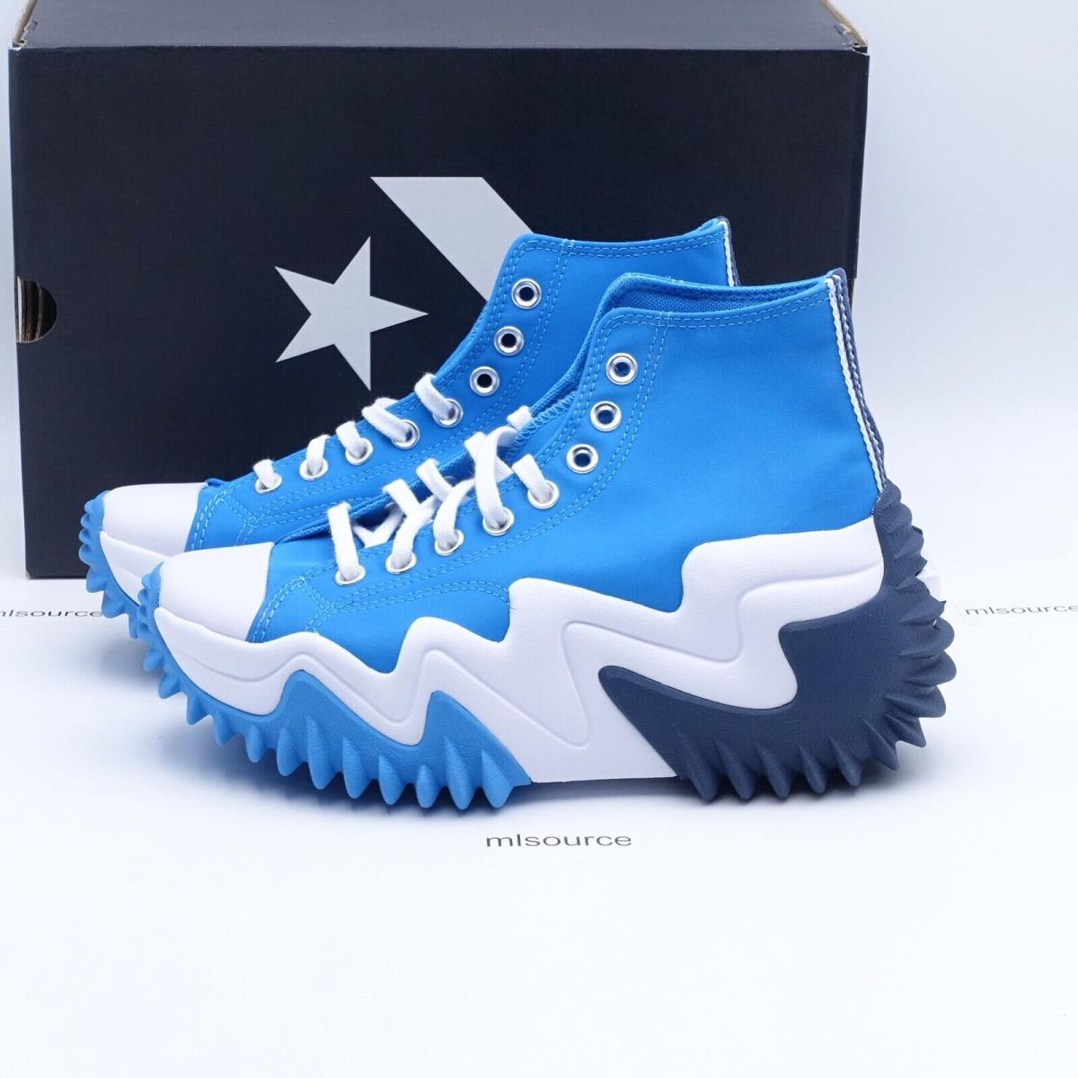 Size 8.5 Women`s Converse Run Star Motion CX High Platform Shoes A03078C Blue