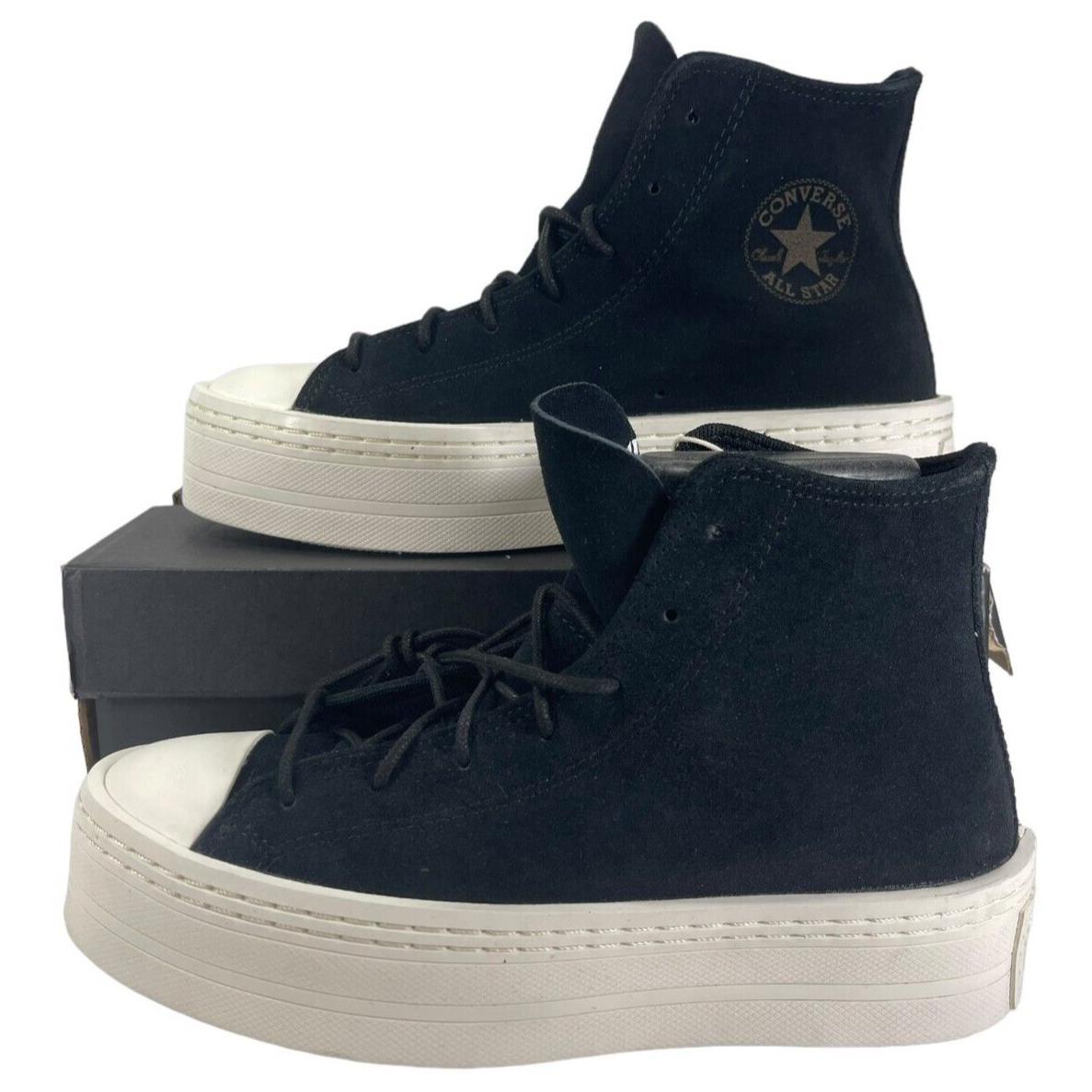 Converse Chuck Taylor Modern Lift Platform Black Suede Shoe A05285C Women`s 9