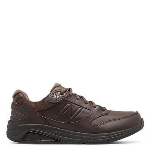 Men`s New Balance 928v3 Walking Shoe MW928BR3 Dark Brown Leather - DARK BROWN