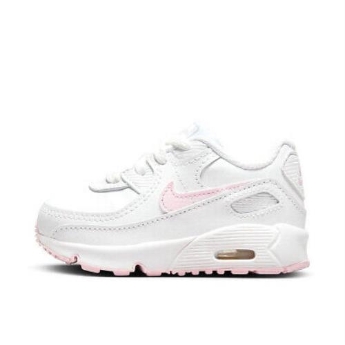 Toddler`s Nike Air Max 90 Ltr White/pink Foam-white-white CD6868 121