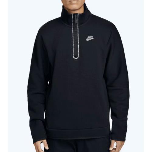 Nike Sportswear Tech Fleece Black 1/2 Zip Pullover Shirt Jacket Mens Sz XS