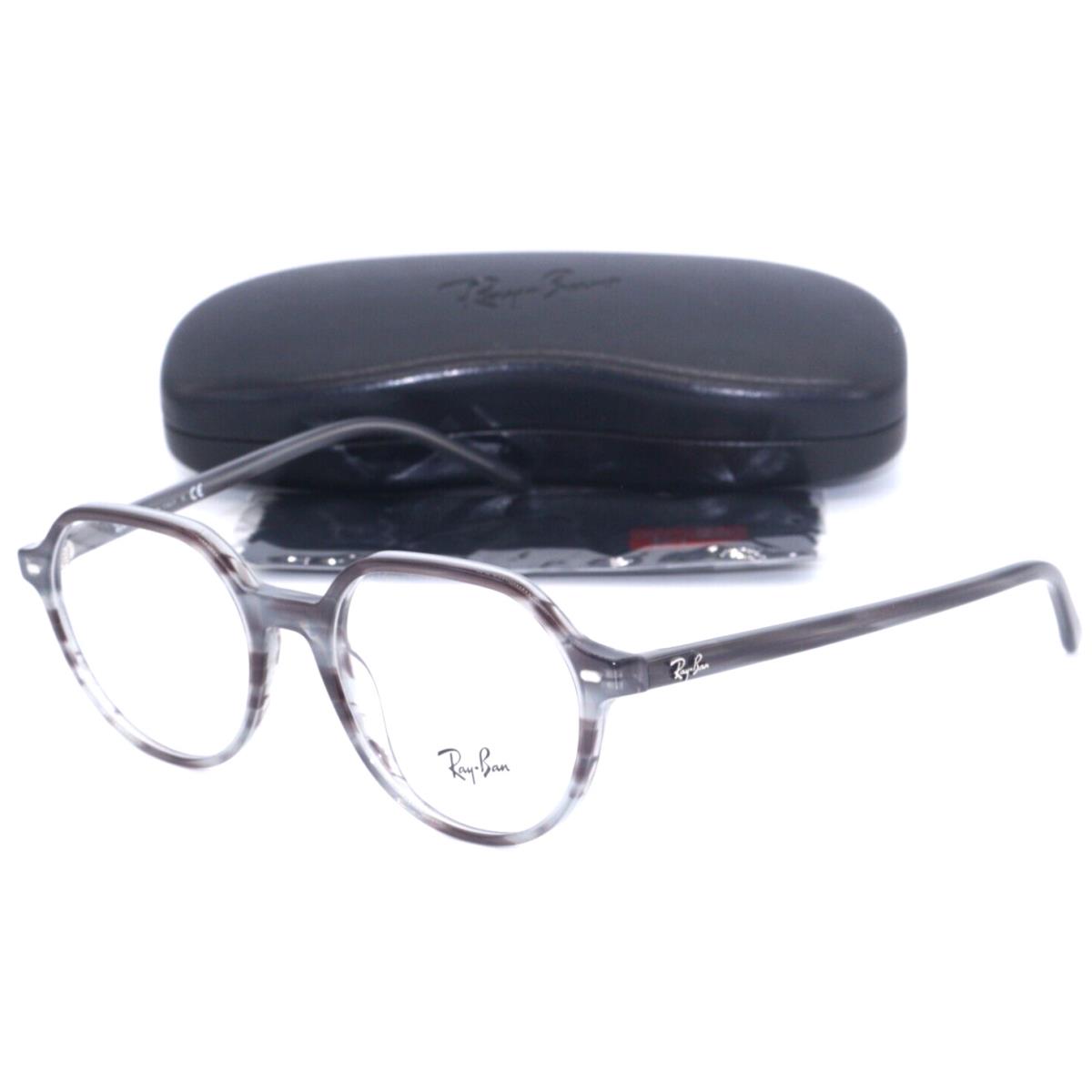 Ray-ban RB 5395 8055 Round Grey Horn Frames Eyeglasses 51-18