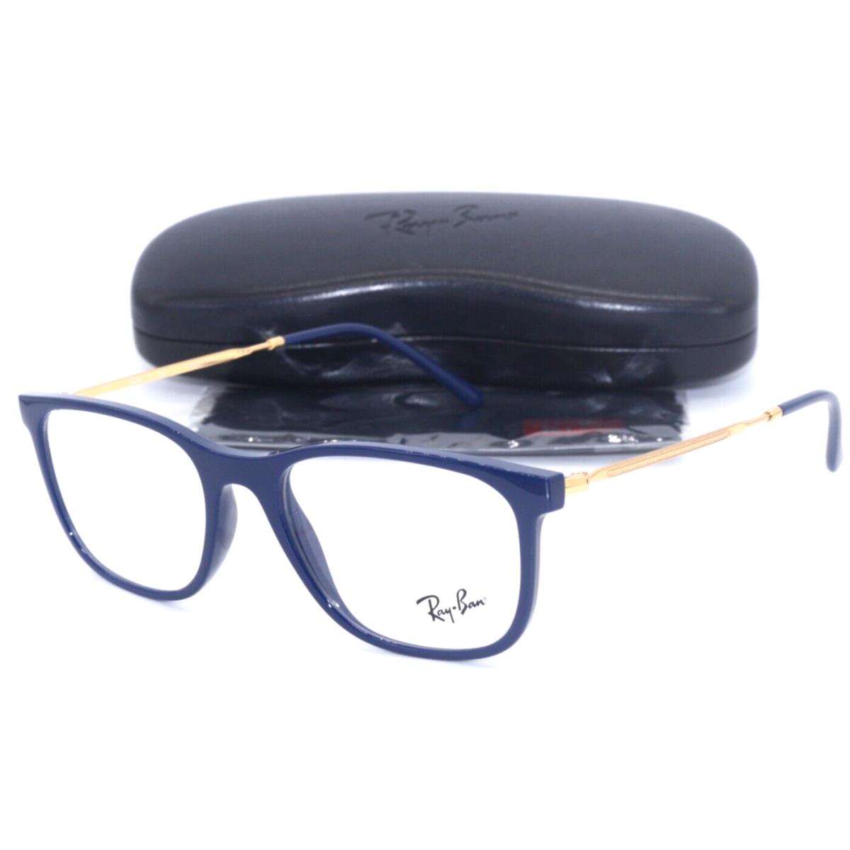 Ray-ban RB7244 8100 Navy Blue Gold Designer Frame Eyeglasses 53-18