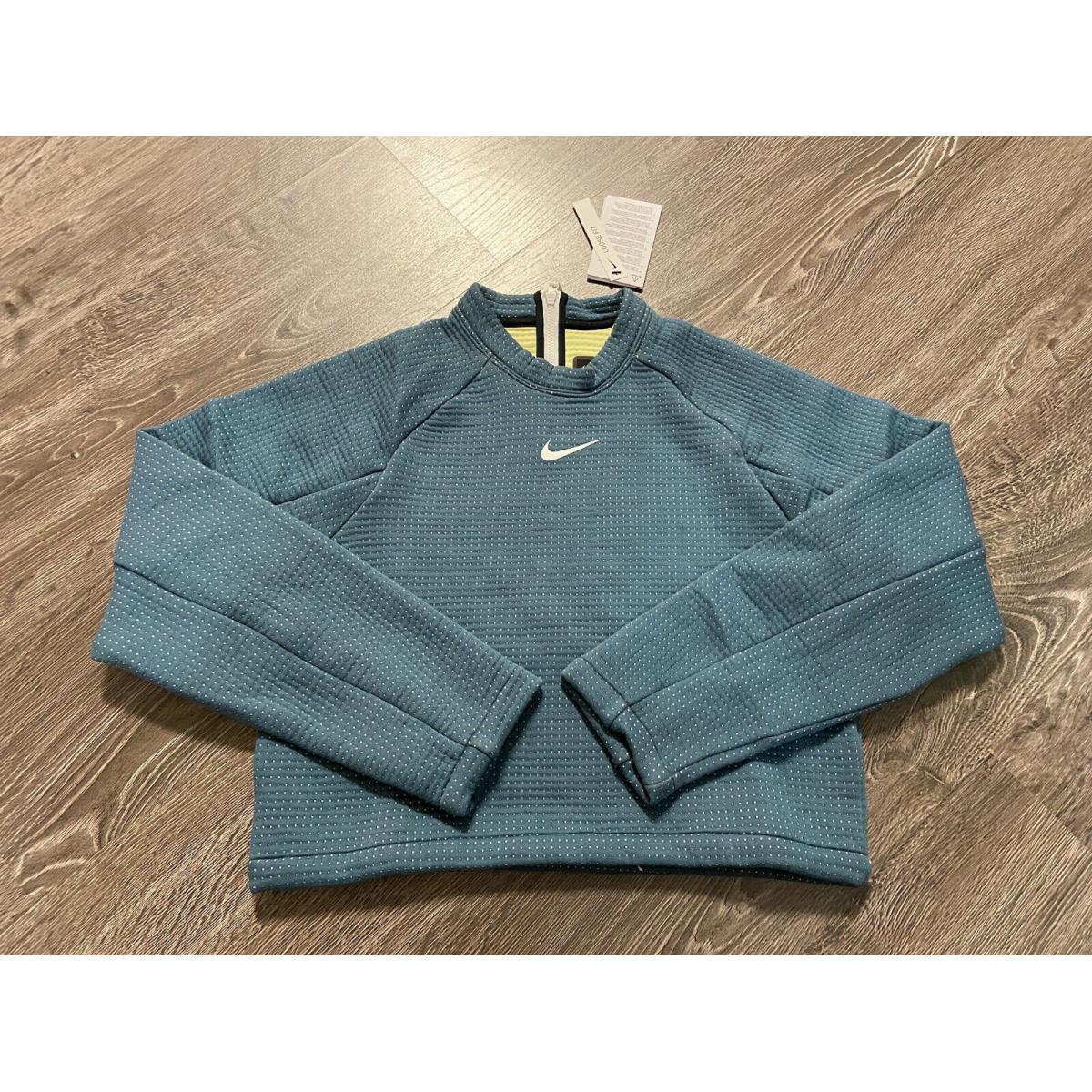 Nike Women`s Sportswear Tech Fleece Zipper Back Crop Sweater CZ1859-058 Size S