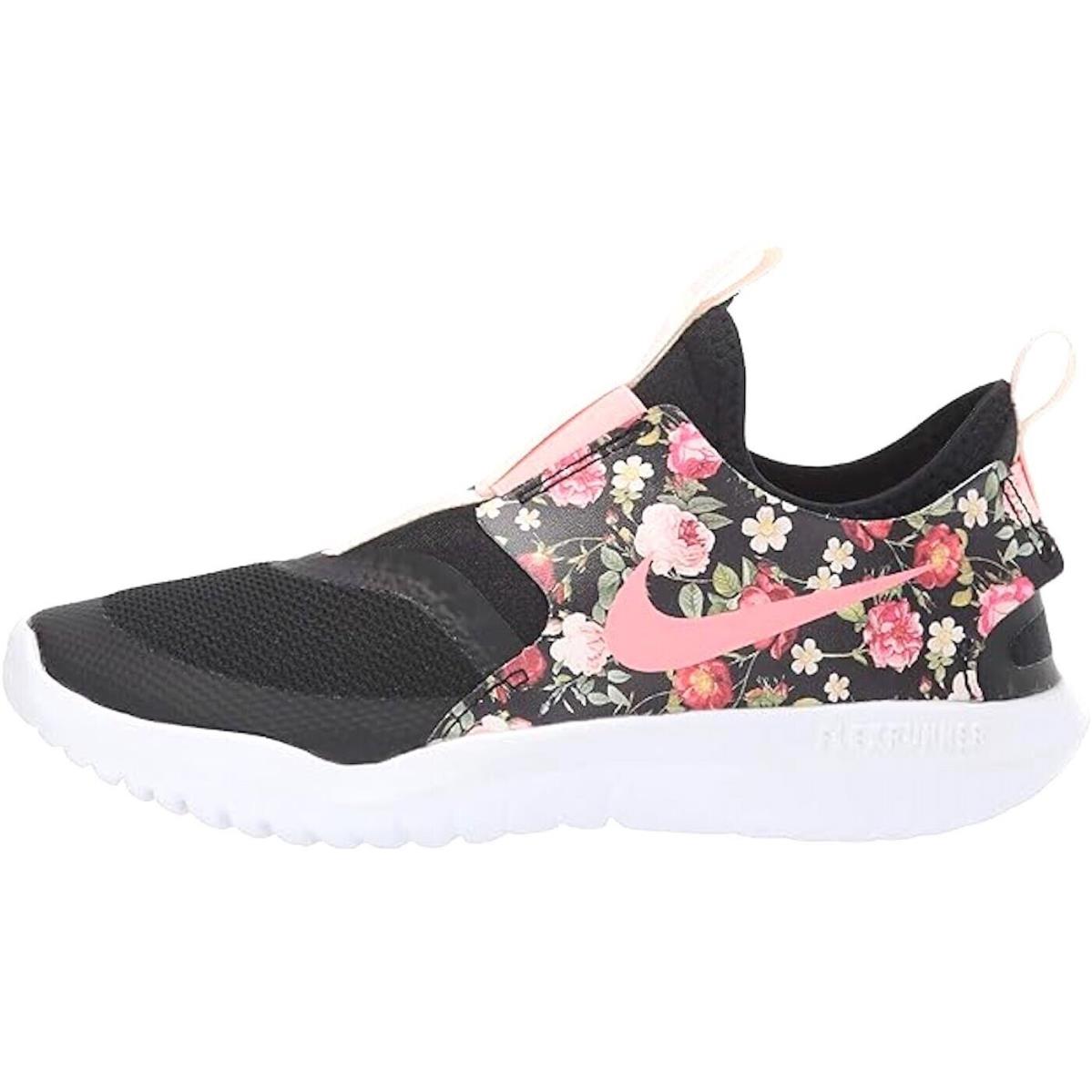 Nike Flex Runner VF PS Small Girl Kids Shoe BV1640 001 Size 3 Youth - Black/Pink Tint -White