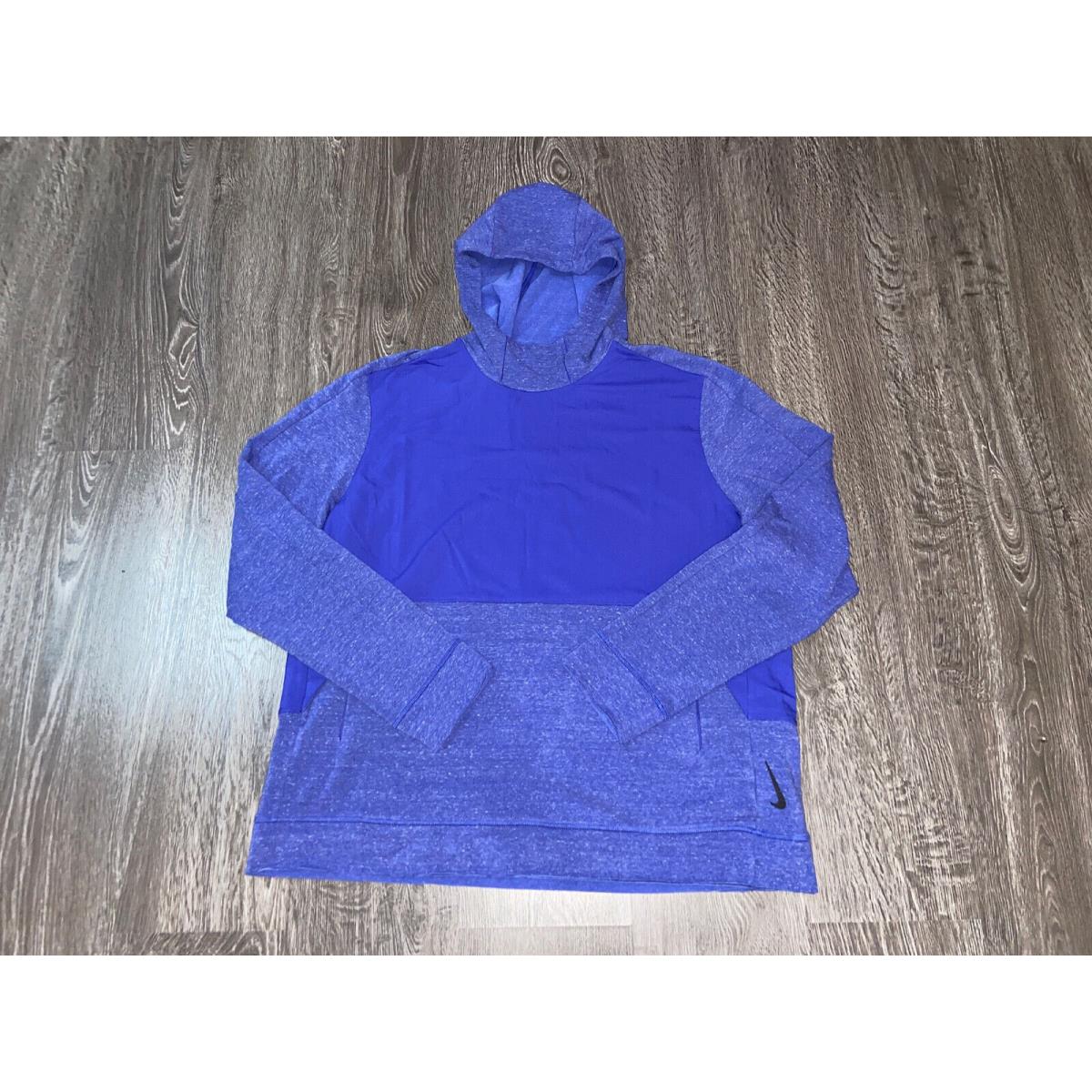 Nike Yoga Dri-fit Hoodie Pullover Sweatshirt Indigo Blue DH1931-499 Men`s XL