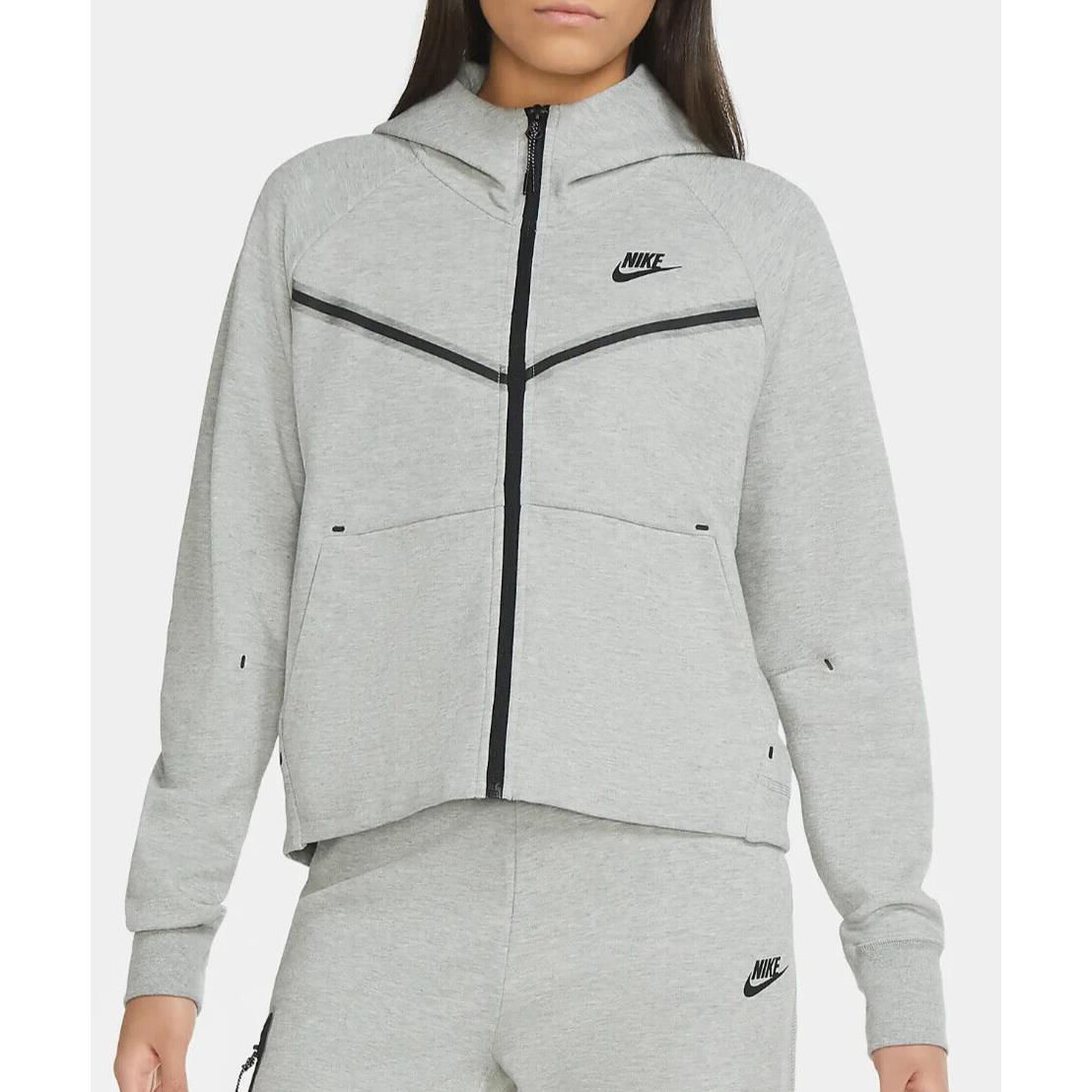 Nike Sportswear Tech Fleece Windrunner Women`s Full-zip Hoodie Grey XL CW4298-63
