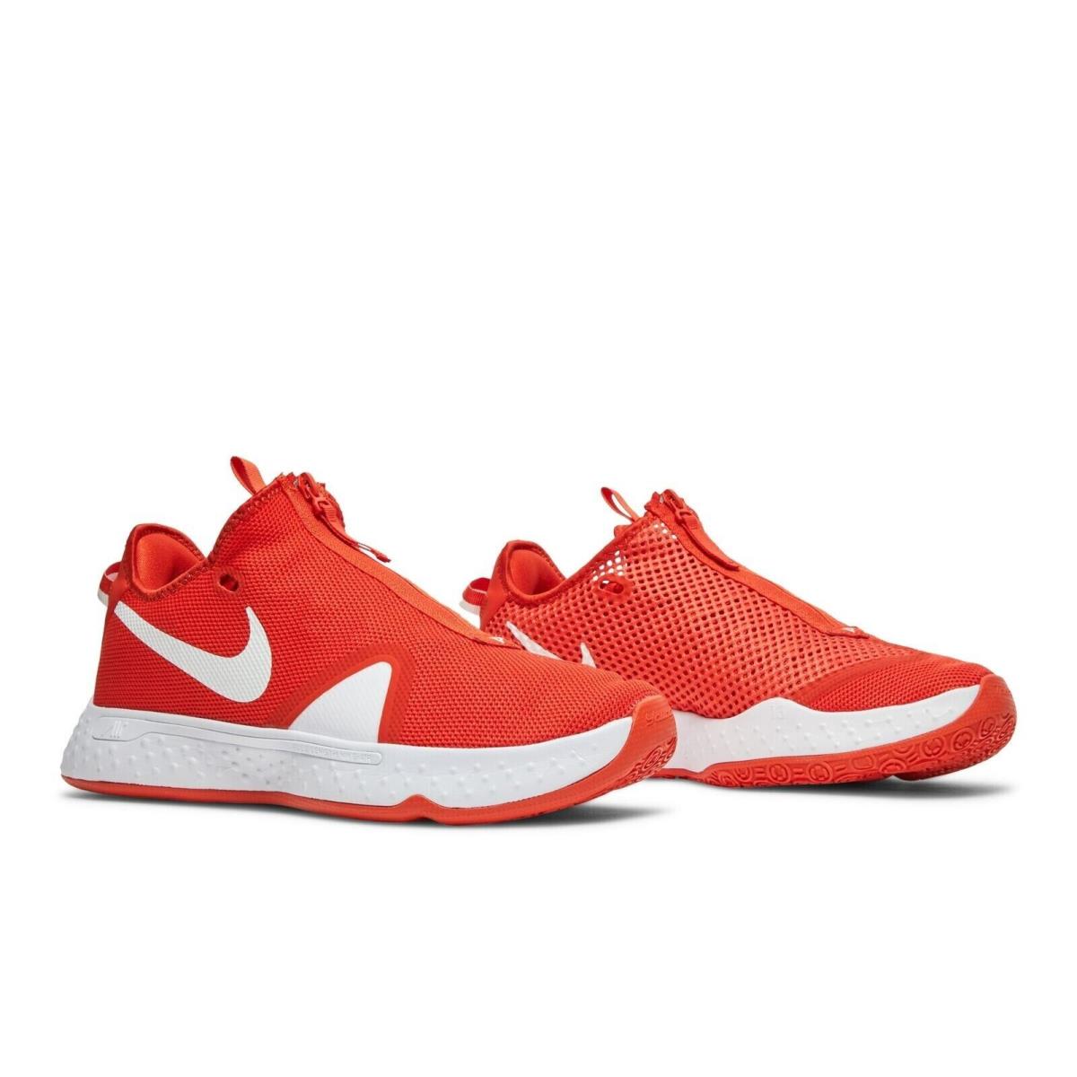 Nike PG 4 Paul George Mens Size 8 Orange/white Basketball Shoes CW4134-802