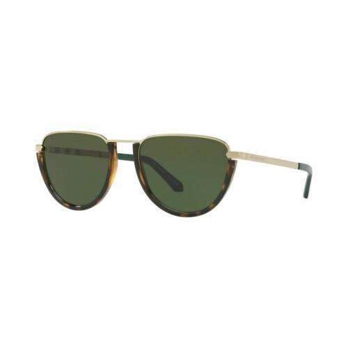 Burberry Sunglasses BE3098 114571 54 Gold Havana Frame Green Lens