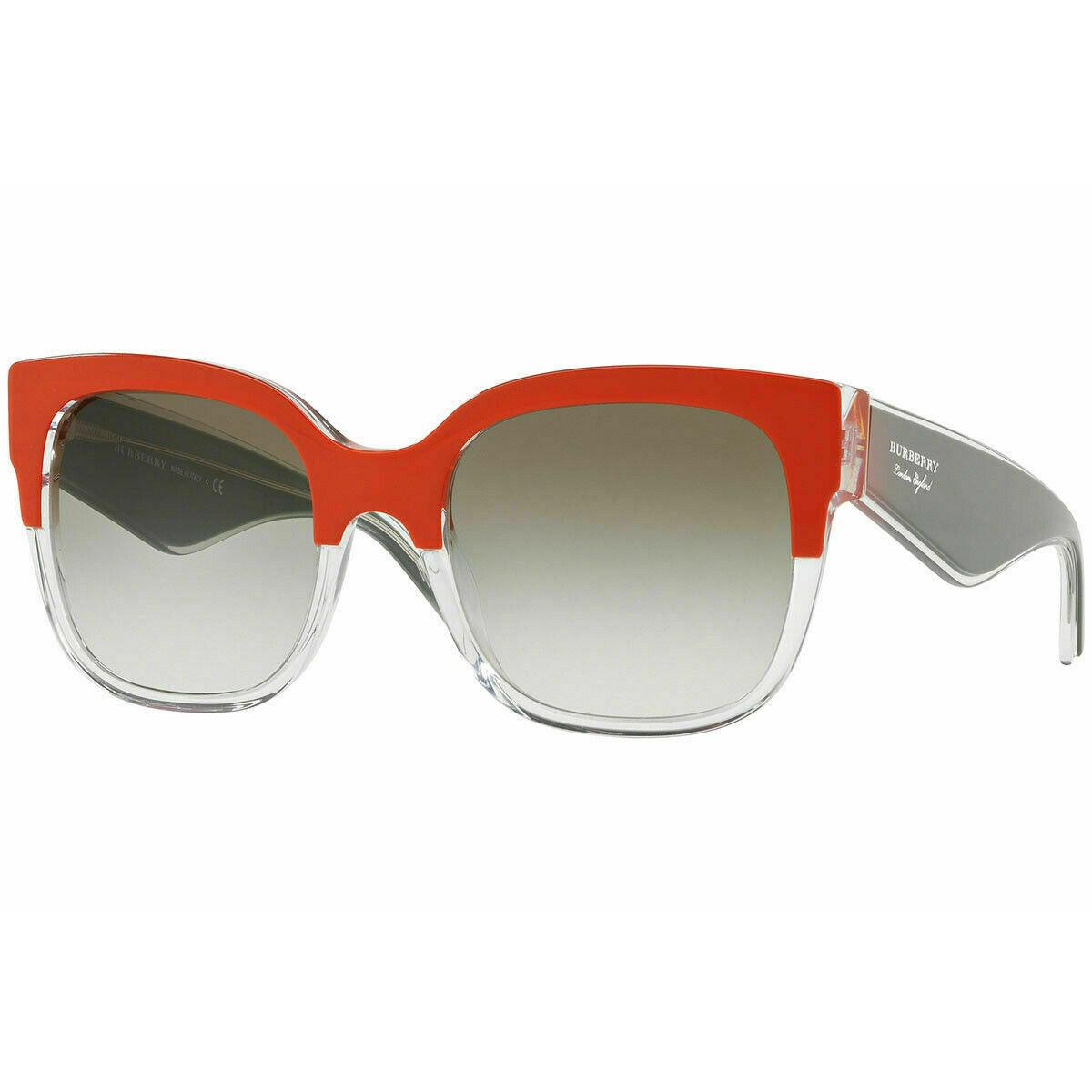 Burberry BE4271F 37348E Sunglasses Top Brick On Transparent 56mm