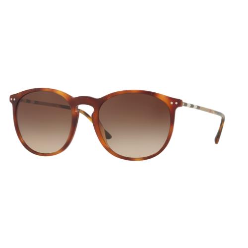 Burberry BE4250QF 331613 54 Light Havana Plastic Sunglasses Brown Gradient Lens