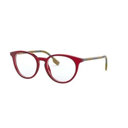 Burberry BE2318 3859 51 Red Round Women`s Eyeglasses Optical Frame