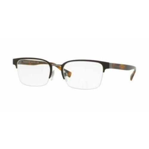 Burberry BE1308 1223 Gunmetal Matte Brown Demo Lens 54 mm Mens Eyeglasses