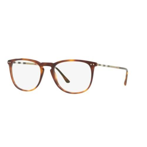 Burberry BE2258Q 3316 Light Havana Demo Lens Men Square Eyeglasses 55mm