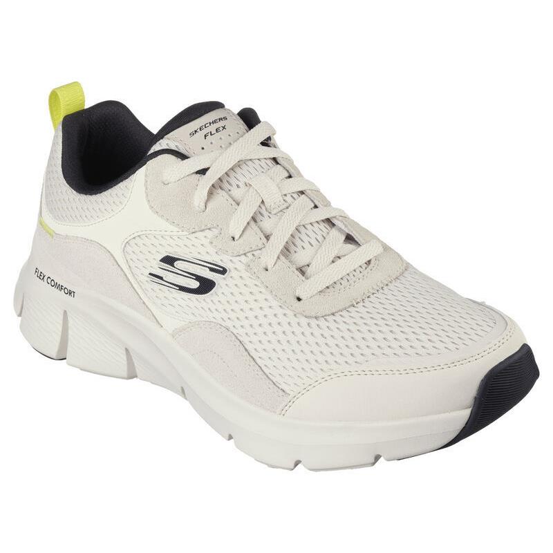 Man Skechers Flex Comfort Drinn Lace-up Shoe 232685 Color Off White