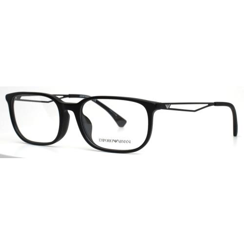 Emporio Armani EA3174F 5001 Black Mens Rectangle Full Rim Eyeglasses 55-18-145