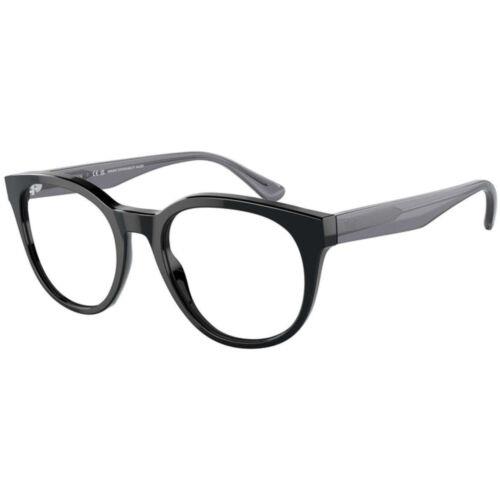 Emporio Armani Men`s Eyeglasses Shiny Black Plastic Phantos Frame 3207 5017