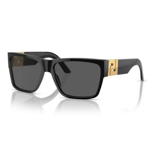 Versace 0VE4296 GB1/87 Black-gold/dark Grey 59mm Square Men`s Sunglasses