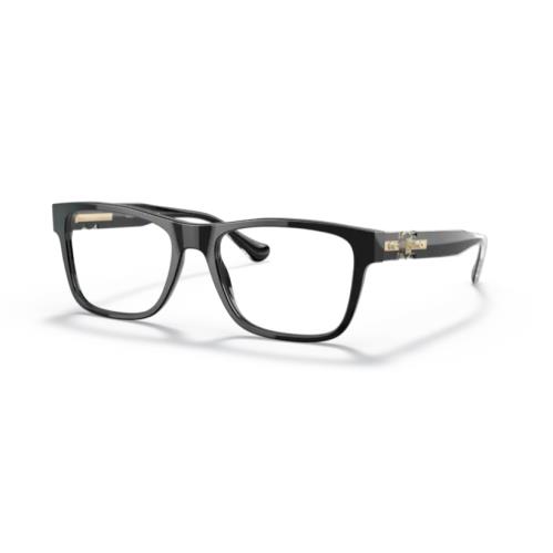 Versace 0VE3303 GB1 Black 55mm Rectangular Men`s Eyeglasses