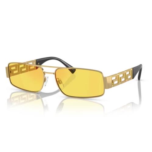 Versace 0VE2257 1002C9 Gold/ Yellow Rectangular Men`s Sunglasses