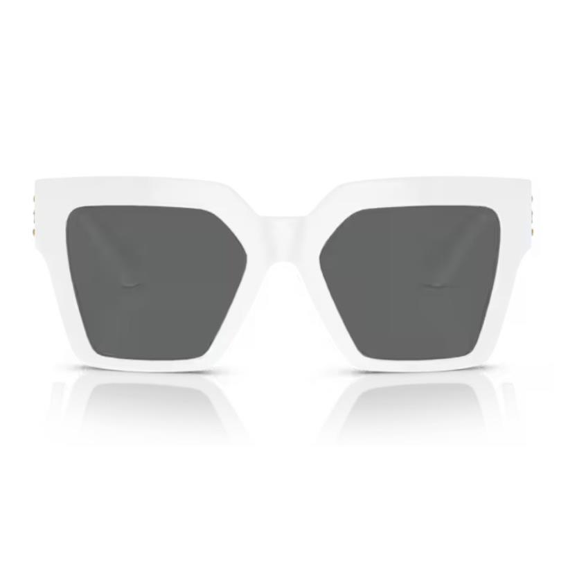 Versace 0VE4458F 314/87 White/dark Grey Square Women`s Sunglasses
