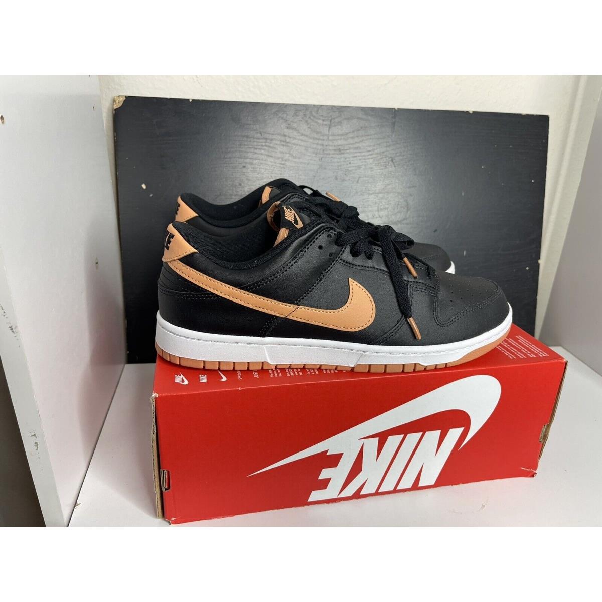 Nike Dunk Low Retro Black/amber Brown-black-white DV0831 004 Men`s SZ 11.5 - Black