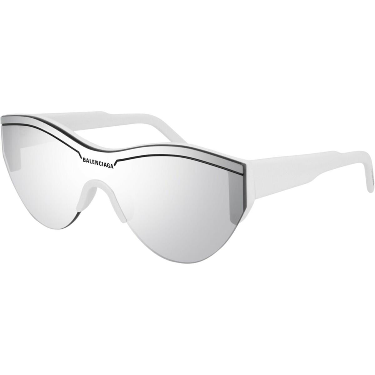 Balenciaga BB0004S White/silver Mirrored 005 L Sunglasses