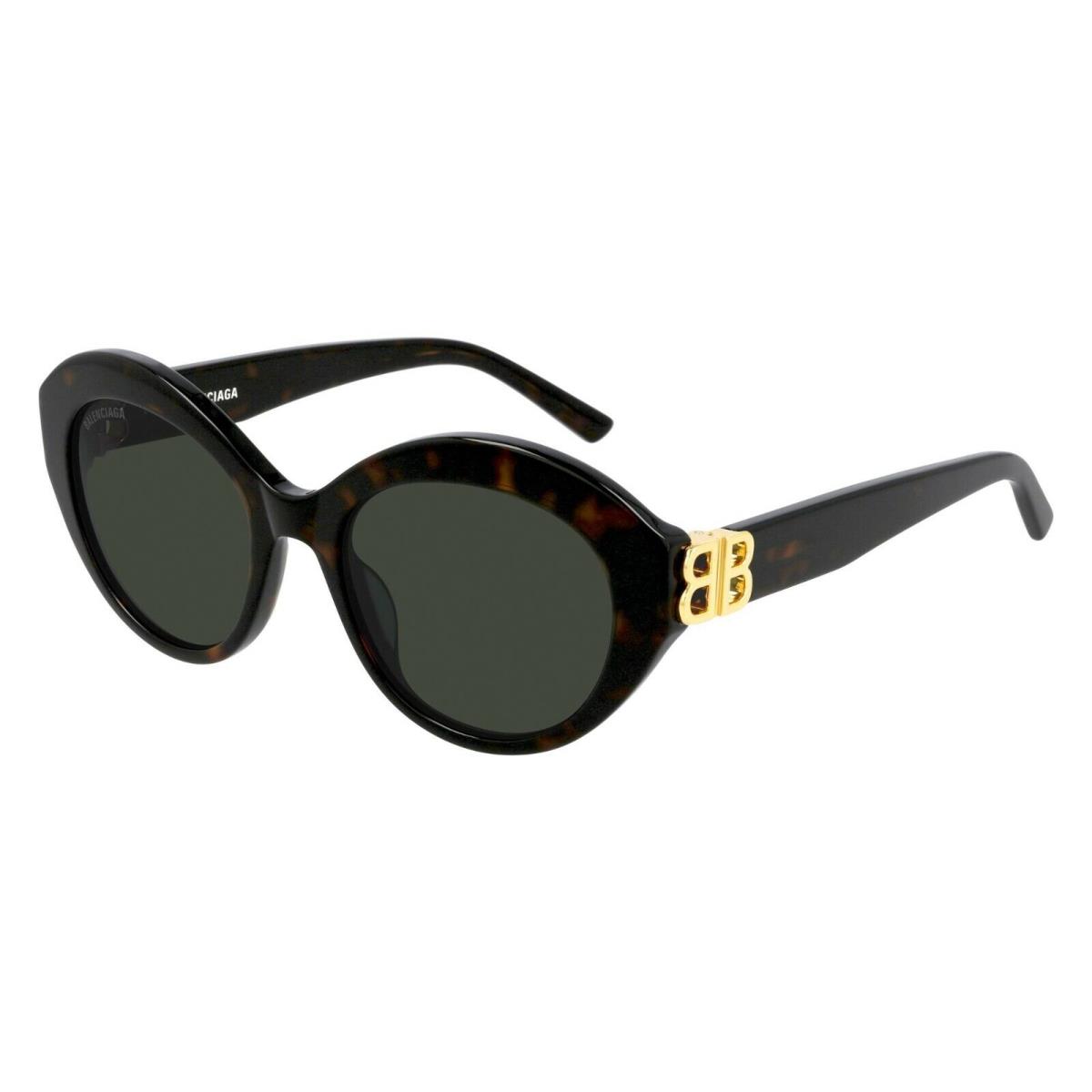 Balenciaga BB0133S Havana/green 002 Sunglasses