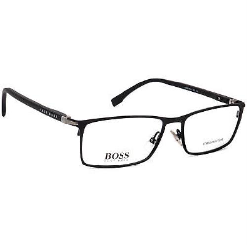 Hugo Boss Eyeglasses Boss 1006/IT 003 Black Rectangular Metal Italy 55 16 145 - Frame: Matt Black