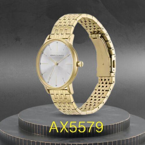 Armani Exchange Three-hand Gold-tone Stainless Steel Watch Item AX5579