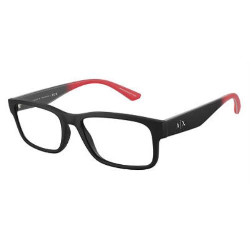 Armani Exchange AX3106F Eyeglasses Matte Black/black Gradient Red