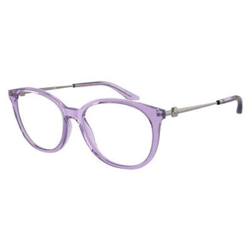Armani Exchange AX3109F Eyeglasses Shiny Transparent Violet/shiny Gunmetal