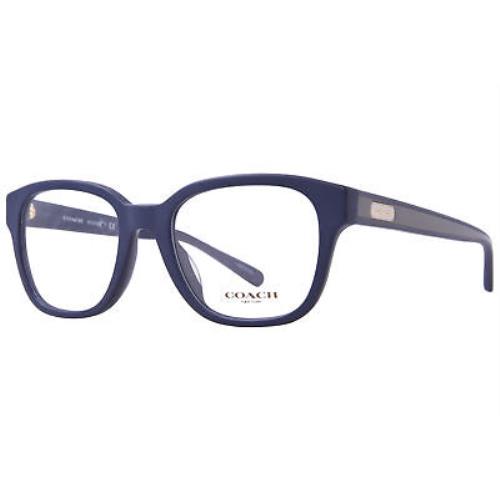 Coach HC6190U 5632 Eyeglasses Men`s Matte Navy Full Rim Square Shape 52mm