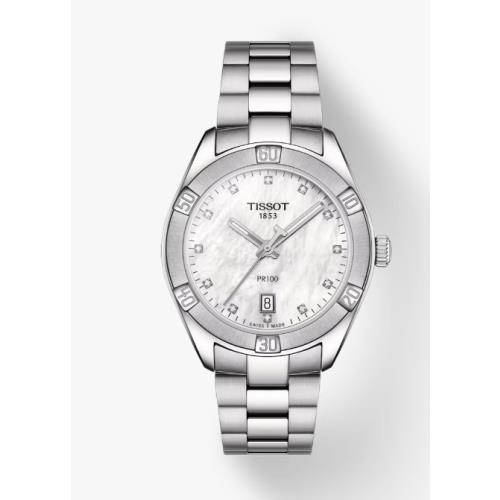 Tissot Quartz PR 100 Sports Mother of Pearl Round Women`s Watch T1019101111600