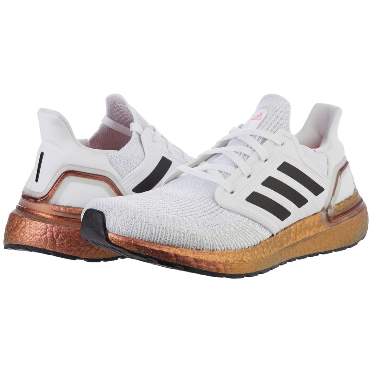 Woman`s Sneakers Athletic Shoes Adidas Running Ultraboost 20 White/Core Black/Signal Pink