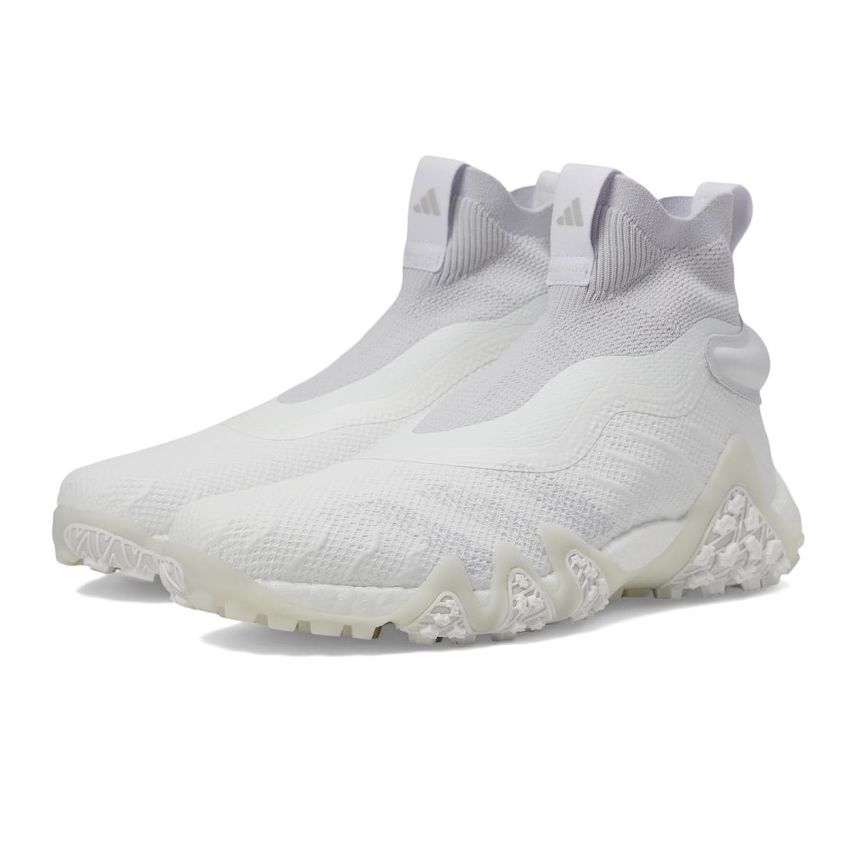 Man`s Shoes Adidas Golf Codechaos Laceless Primeknit Boost Golf Shoes Footwear White/Dash Grey/Crystal White