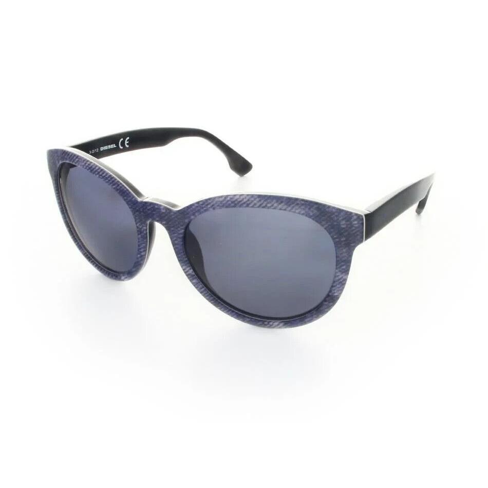 Diesel DL0041 92W Dark Purple Oval Gray Gradient Non-polarized 54mm Sunglasses