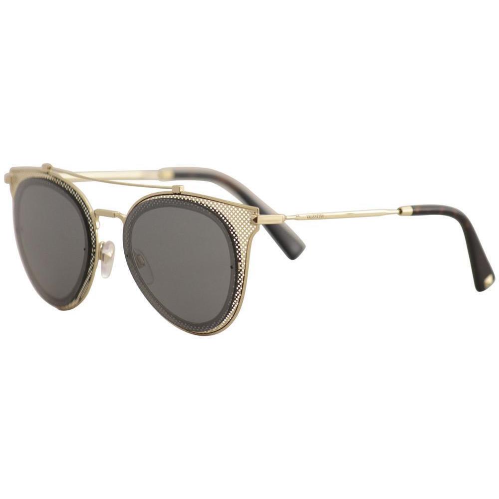 Valentino Women`s VA2019 VA/2019 3003/6G Light Gold Pilot Sunglasses 53mm