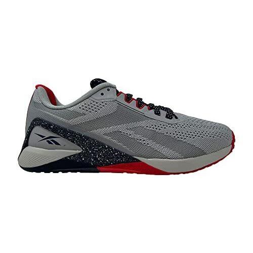 Reebok Mens Nano X1 Cross Trainer Running Shoe - Pure Grey/Vector Navy/Vector Red