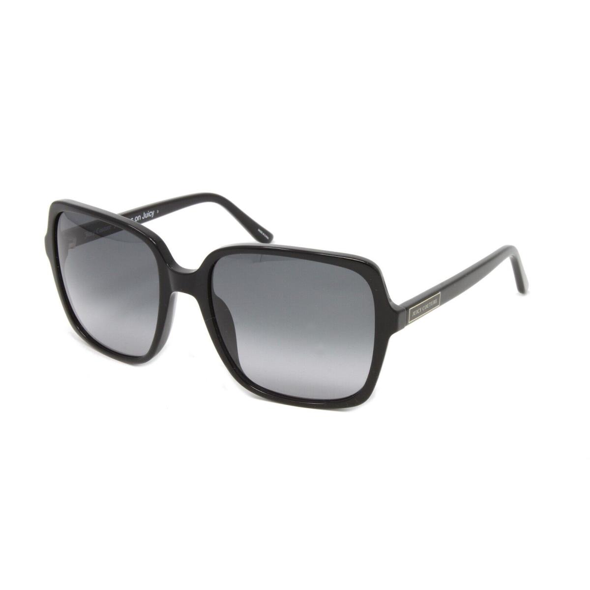 Juicy Couture Women`s Sunglasses Square JU618/G/S 807 Black 57mm Grey Lens