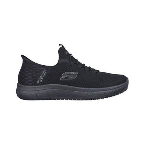 Skechers Men`s Slip-ins Summins Colsin Work Shoes - Round Toe Black 11 D
