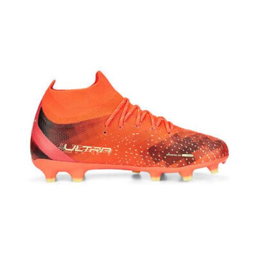 Puma Ultra Pro Firm Groundag Soccer Cleats Youth Boys Orange Sneakers Athletic S