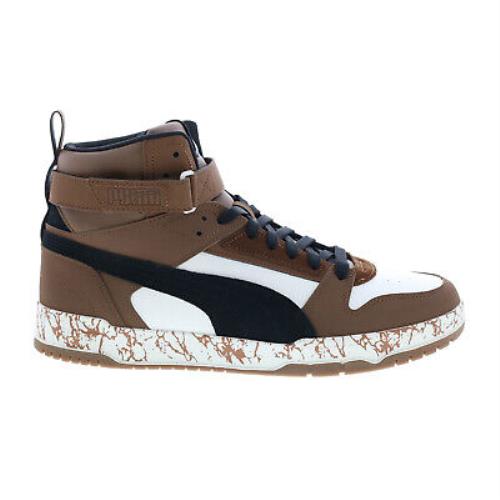 Puma Rbd Game Barista 38978501 Mens Brown Leather Lifestyle Sneakers Shoes - Brown