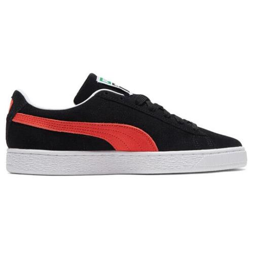 Puma Suede Classic Xxi 374915-37 Men`s Black/cherry Tomato Skate Shoes NR4694 - Black/Cherry Tomato