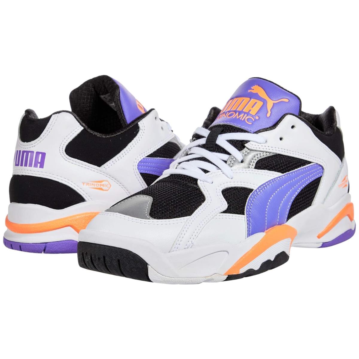 Man`s Sneakers Athletic Shoes Puma Performer Retro Puma Black/Luminous Purple/Fizzy Orange