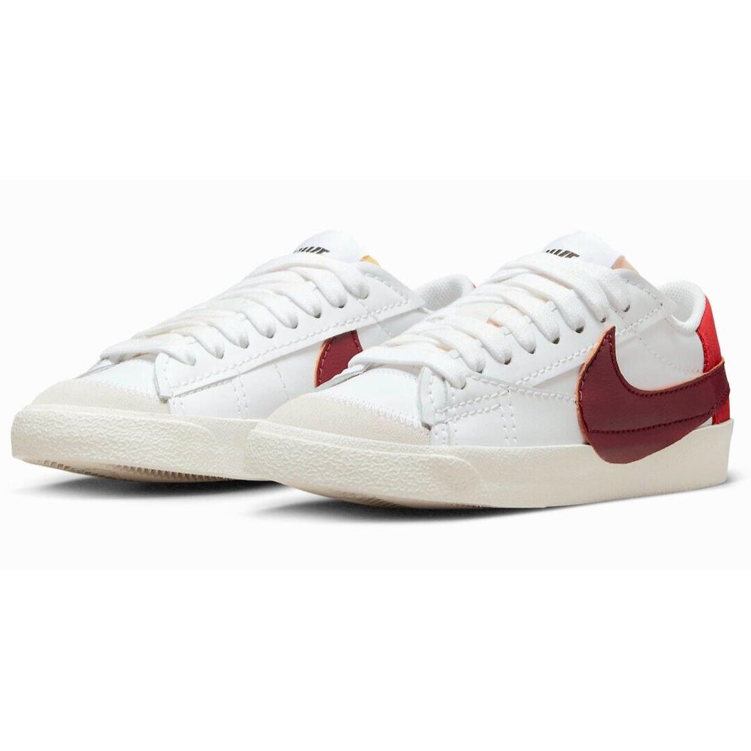 Nike Blazer Low 77 Jumbo Womens Size 12 Shoes DQ1470 104 White Dark Beetroot - Multicolor