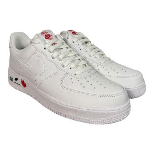 Nike Air Force 1 `07 LX Low Retro Rose Red White Sneakers CU6312-100 Mens Sz 8.5 - White
