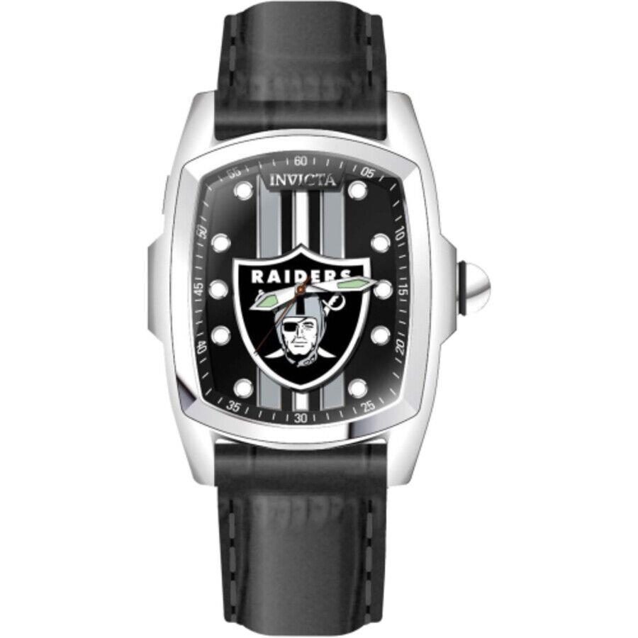 Invicta Nfl Las Vegas Raiders Quartz Black Dial Men`s Watch 45452