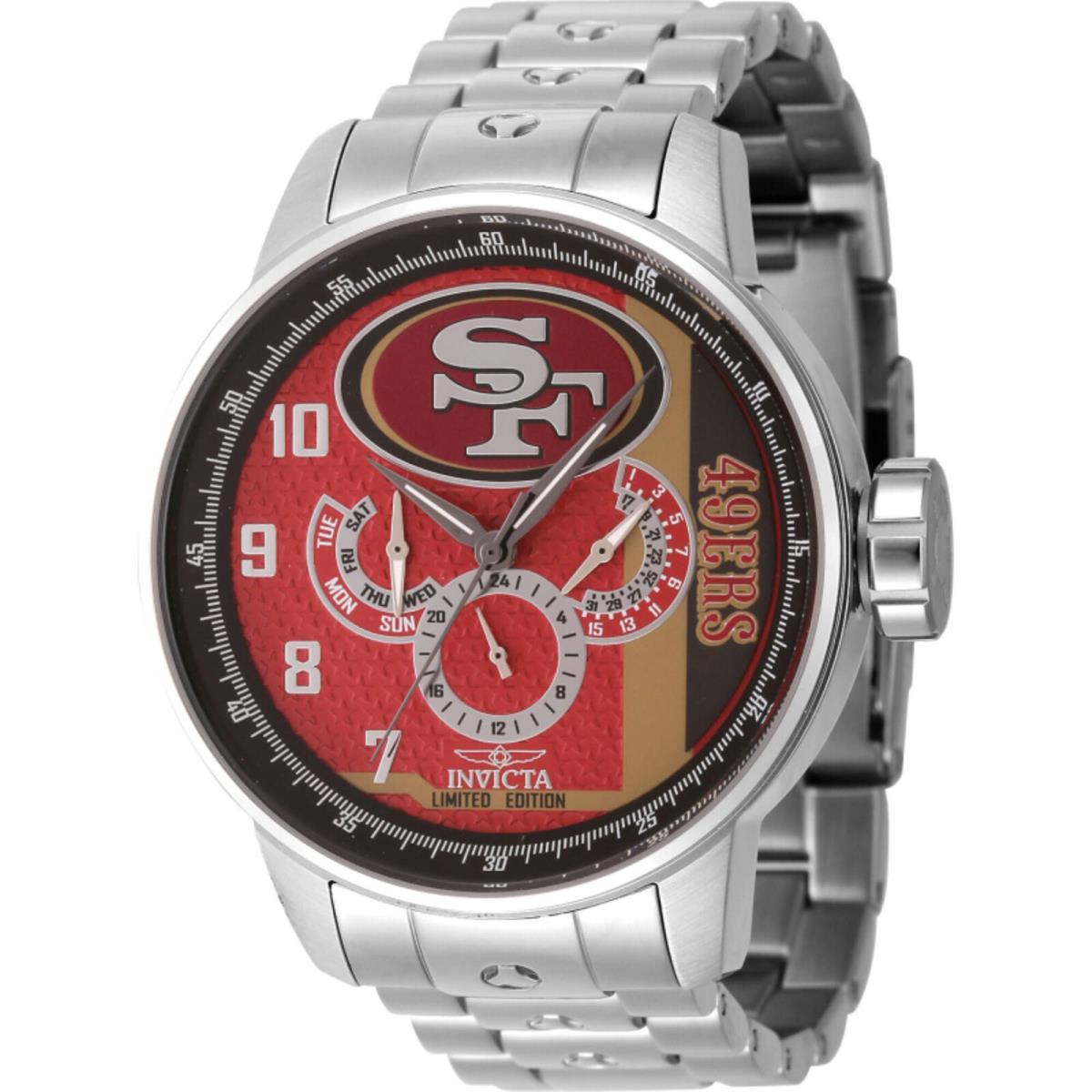 Invicta Nfl San Francisco 49ers Quartz S1 Rally Ltd Ed Mens Steel Watch Nfl Box