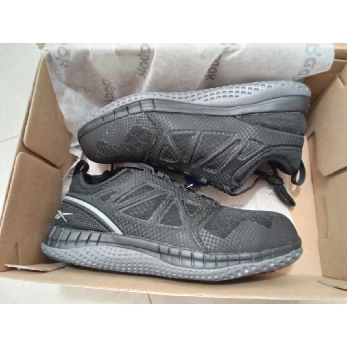 Reebok Womens Black/dark Grey Mesh Work Shoes Size 7 Wide Zprint RB251